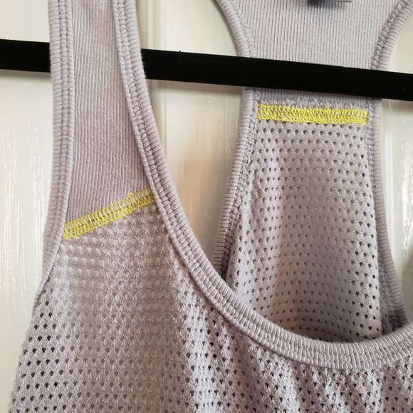 Forever 21 Womens Mesh Workout Athletic Wear Size Sm Racerback Drawstring Grey - Picture 4 of 8